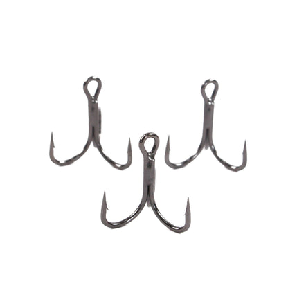 INNOTAK treble hooks 3 pack – high-carbon steel black nickel fishing hooks, sizes 3/0 and 4/0