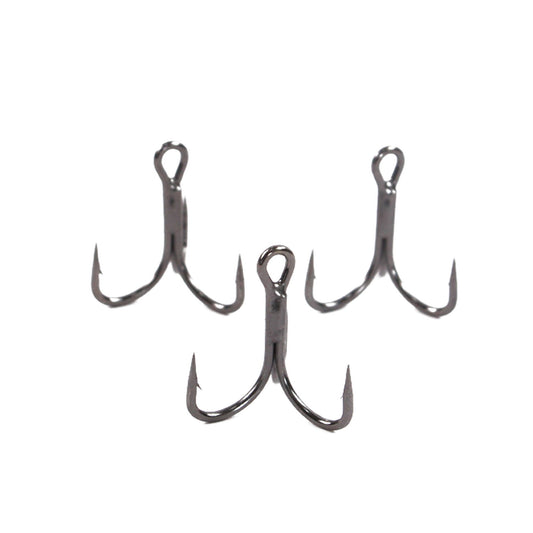 INNOTAK treble hooks 3 pack – high-carbon steel black nickel fishing hooks, sizes 3/0 and 4/0