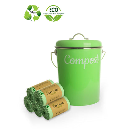 All-Green 10L Basura compostables para Cocina, 10 litros, 100 Bolsas,  Verde, 10 L, 4 : : Salud y cuidado personal